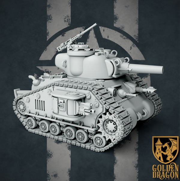 MARCHER Empires At War: (USA) M40A2 Sherman Battle Tank