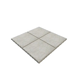 10in Concrete Paver Paving Surface - 50cm x 50cm - End - v2