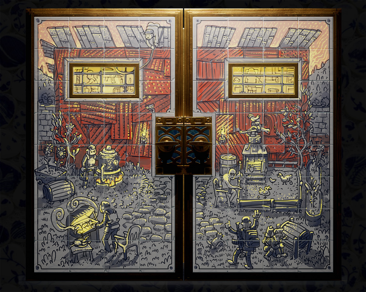 Porcelain Armored Double Door