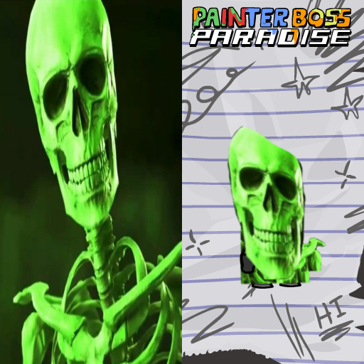 EVIL GREEN SKELETON