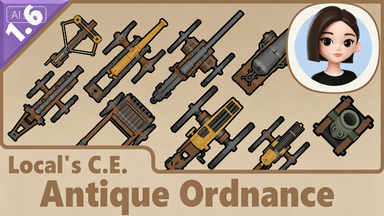 ZH.Local's CE Antique Ordnance mod preview for RimWorld