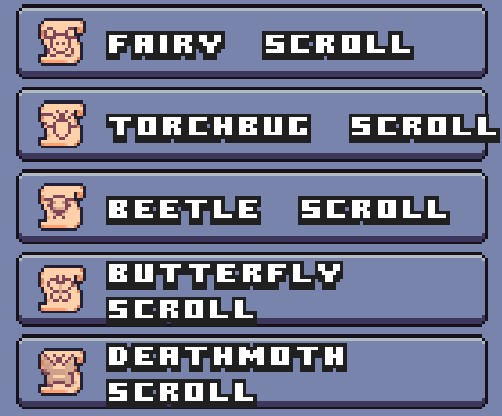 Bug/fairy scrolls preview