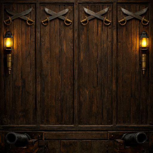 PIRATE WALL WITH CANNONS GLOW