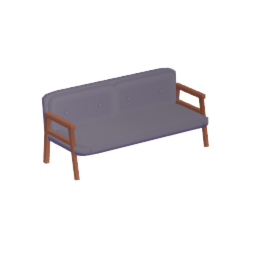 Wireframe couch - hollow Armrests