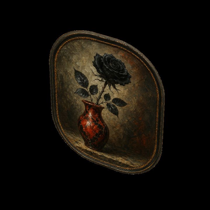 Painting, Black Rose (Vibrant) {2D}