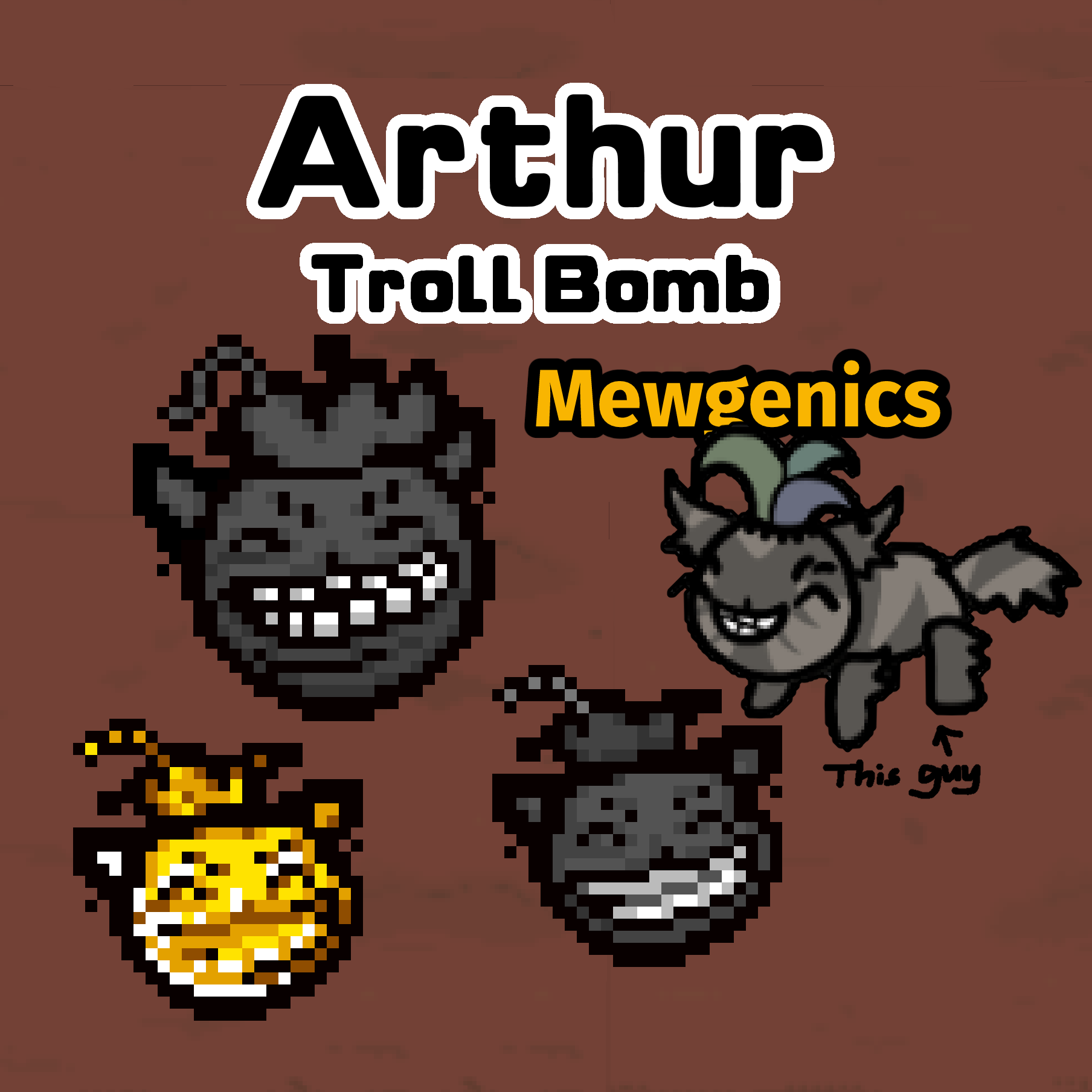 Mewgenics Arthur Troll bombs skin mod