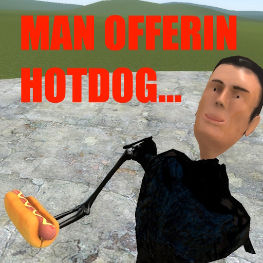 HOTDOG MAN OFFERING YOU AN HOTDOG