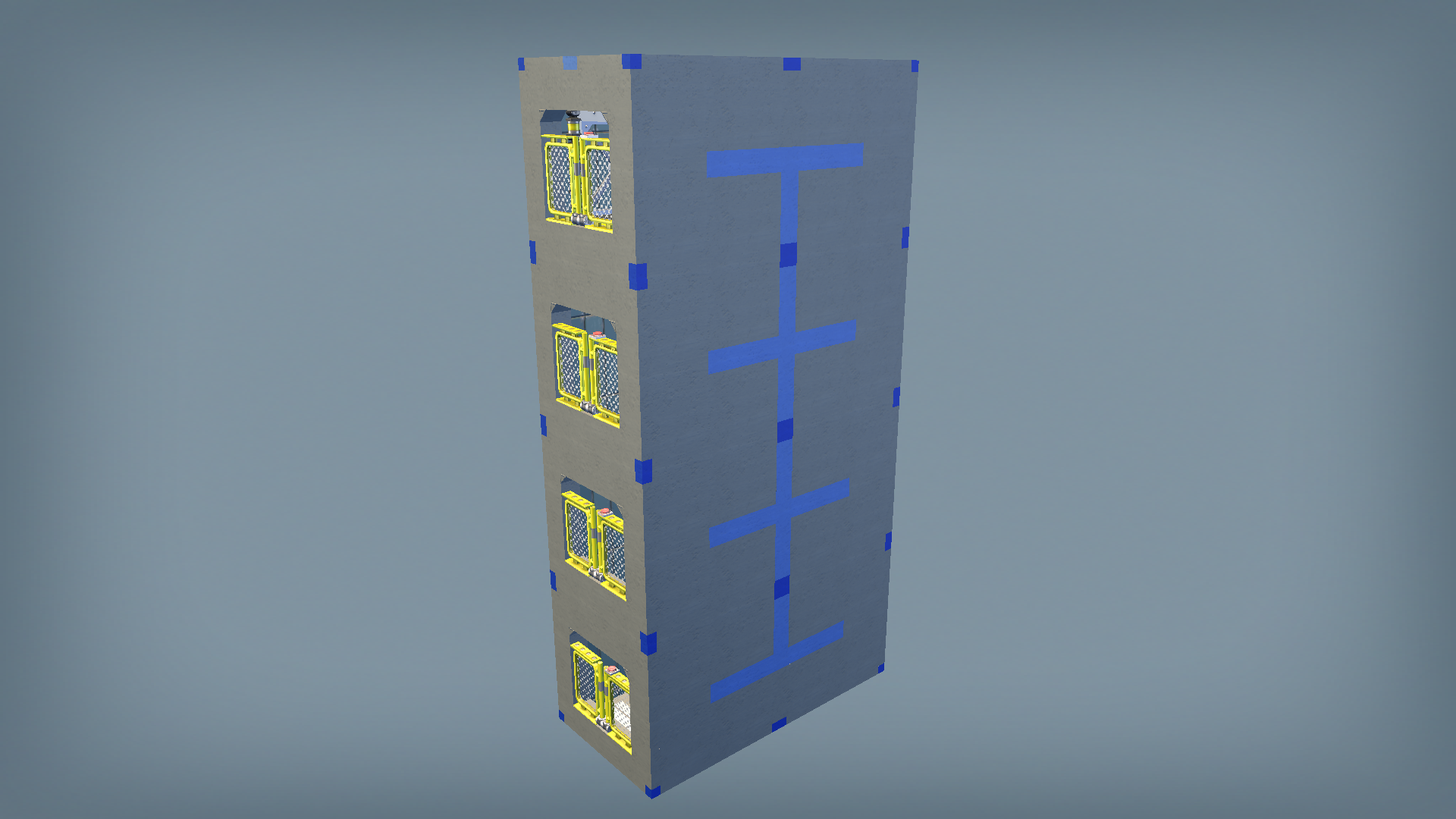 b3k block large multilevel elevator 4 floor 2 exits