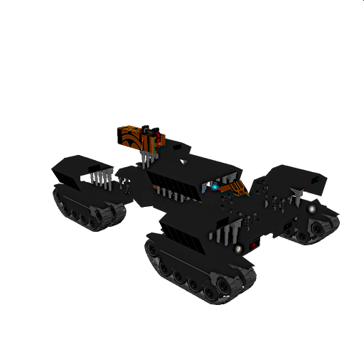 Advanced futuristic truck with custom explosive payload