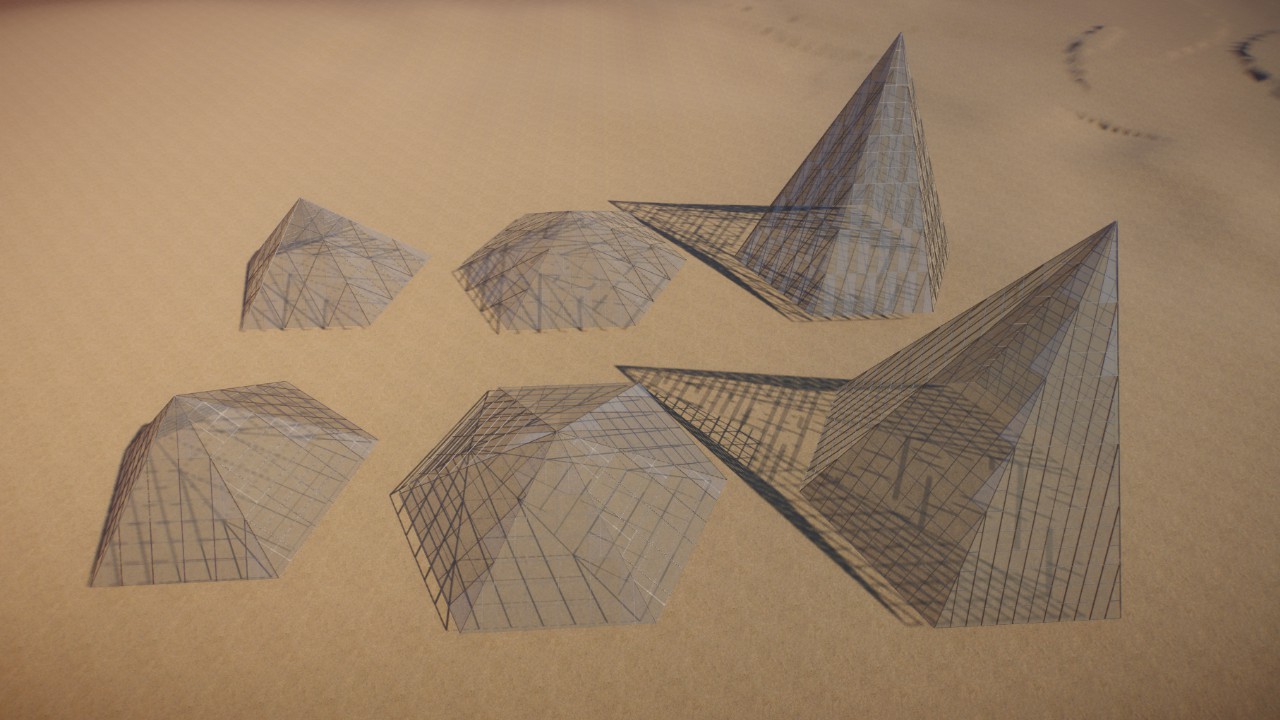 justGoron's Hexagon & Pentagon glass pyramids