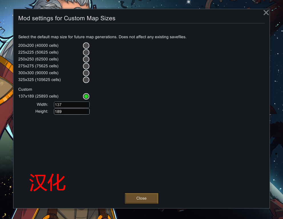 Better Map Sizes (Continued) 简中汉化