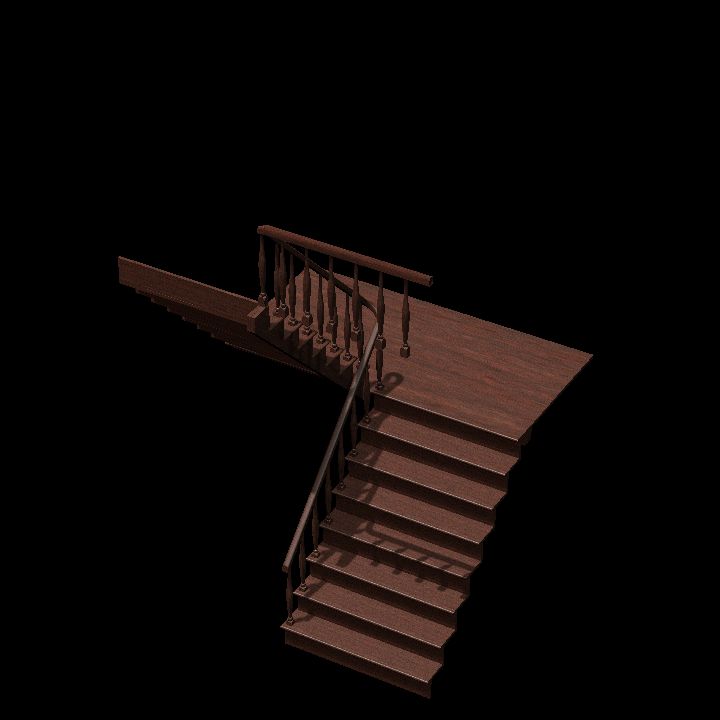 Modular staircase 4x4 end