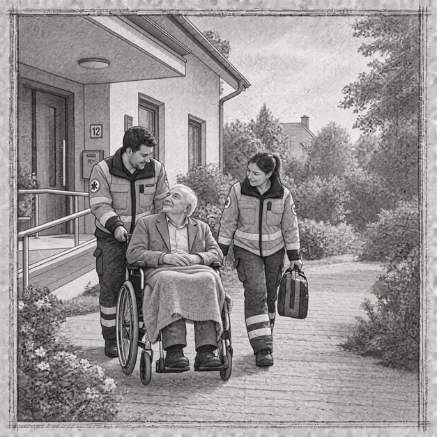 Transport Immobiler Patient ins Krankenhaus preview