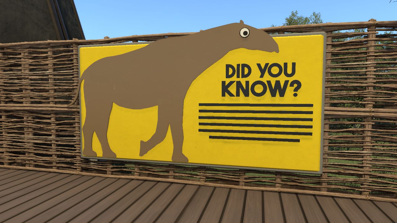 Simple Paraceratherium Info Sign