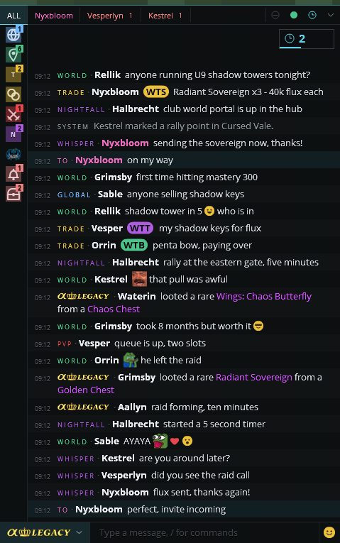 Zakros UI - Chat preview