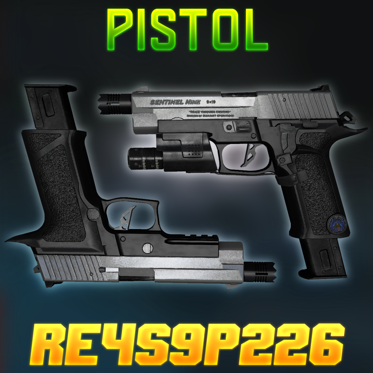 [PISTOL] RE4R: SIG P226 S9 Chrome Finish
