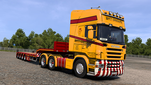 Matt Gregory Transport -  Scania RJL & SCS Low Bed