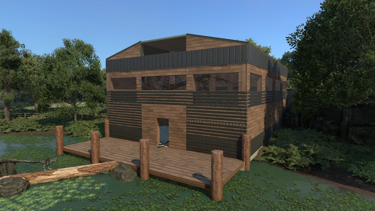 large shelter for small animals (multi-story) - modern