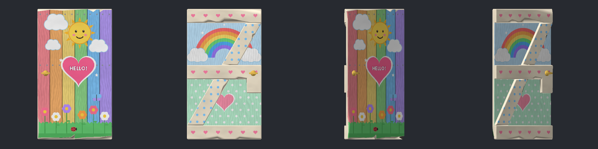 door rainbow sunshine