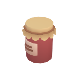 Jam pot with Label