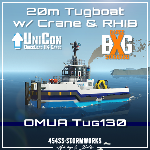 OMUA Tug130 ASD Tugboat w/ RHIB