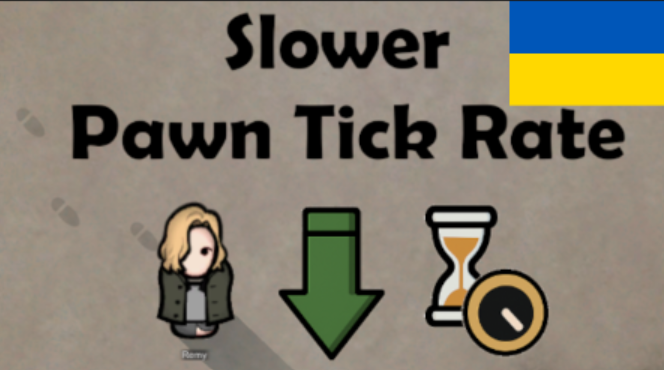Performance - Slower Pawn Tick Rate[1.6]ua mod preview for RimWorld
