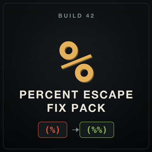 Percent Escape Fix Pack – Project Zomboid Mod