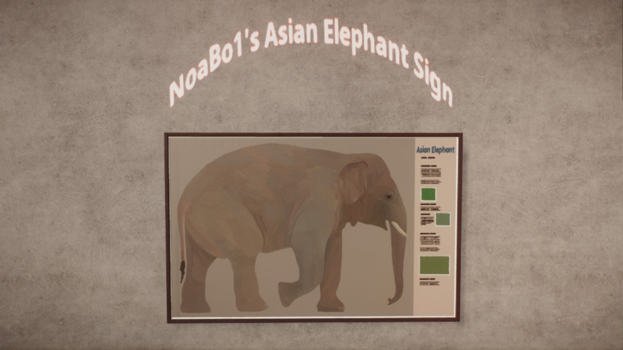 Indian/Asian Elephant Font Sign by NoaBo1