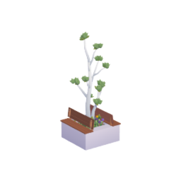 Bench Spikey Tree Planter