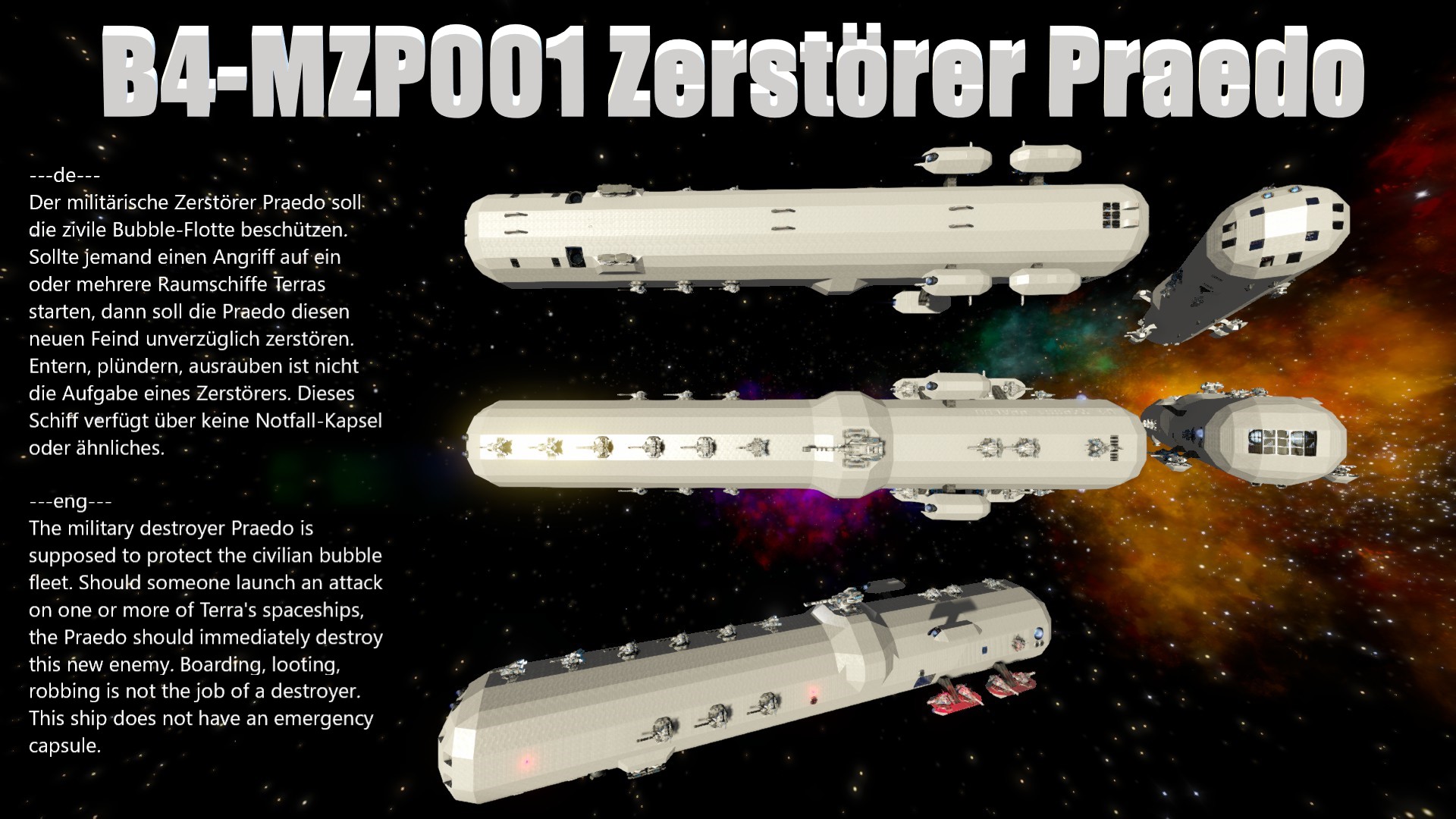 01B4-MZP001 Zerstörer Praedo