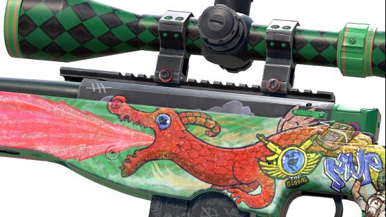 AWP l Doodle Lore (DRAGON GLITTER) Green