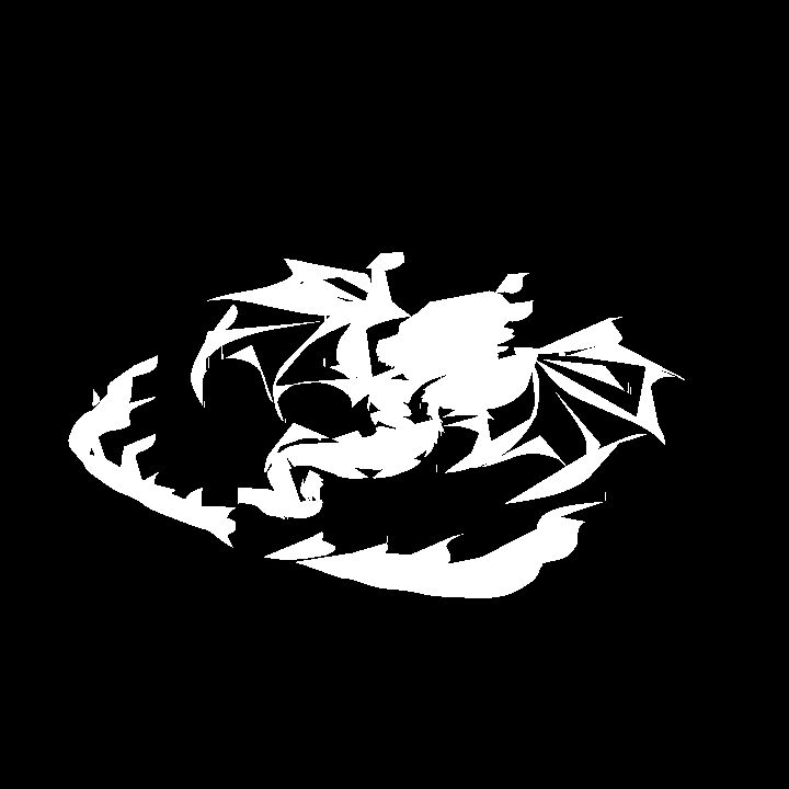 A glowing sigil - white dragon