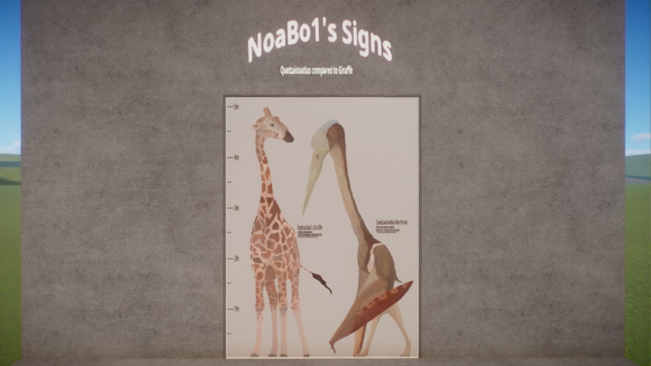 Quetzalcoatlus and Giraffe signs by NoaBo1