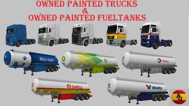 Owned painted Trucks & Owned painted Fueltanks