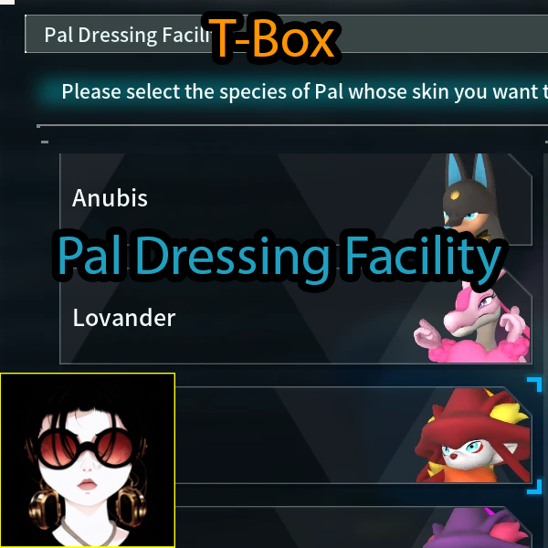 T-Box Pal Dressing Facility Skin Swap