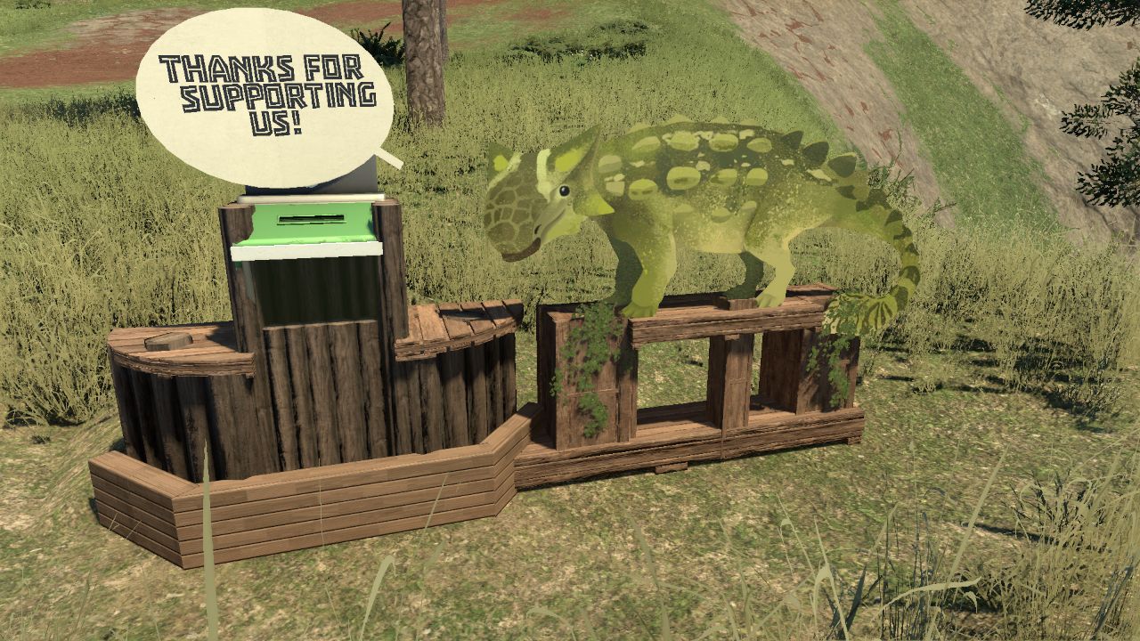 Ankylosaurus "Thank You" Donation Box