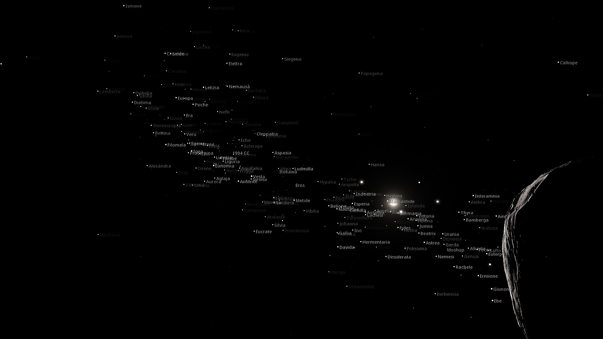JPL catalog - Asteroids with name and unknown radius