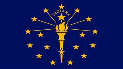 The flag of the state of Indiana
