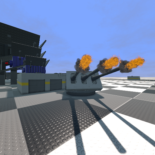 Triple 14-Inch Gun Mount