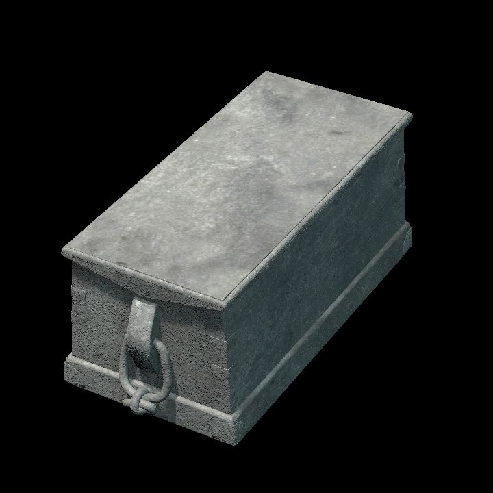 Chest lidded - stone