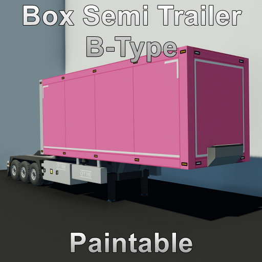 Paintable Box Semi Trailer B-Type [Description for instructions]