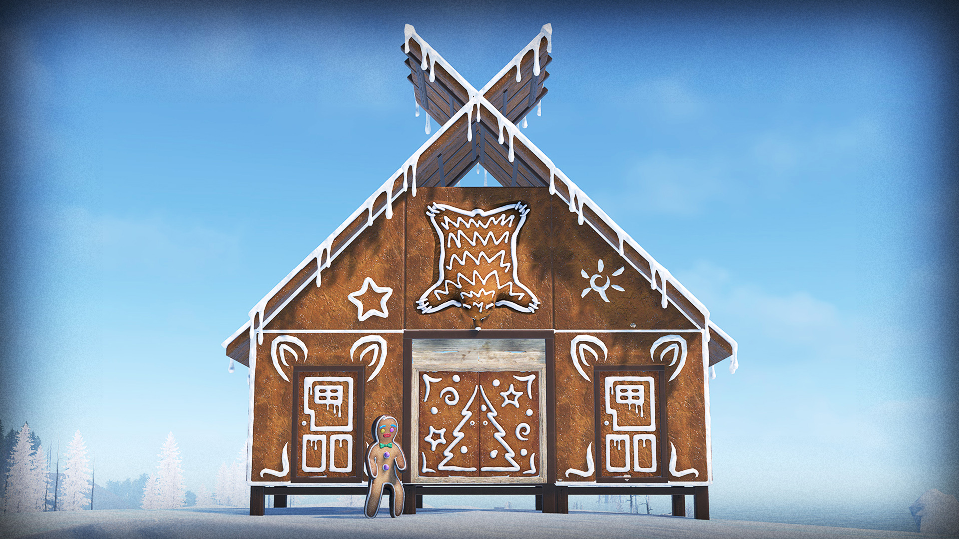Ginger Bread Wooden Double Door