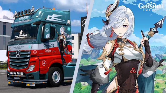 Mercedes Actros MP4 Shenhe - Genshin Impact Skin