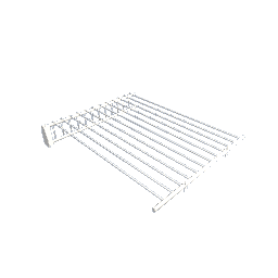 Wire Closet Shelf - 0.25m Wide - Right End