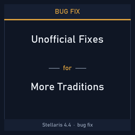 Bug Fix: More Traditions
