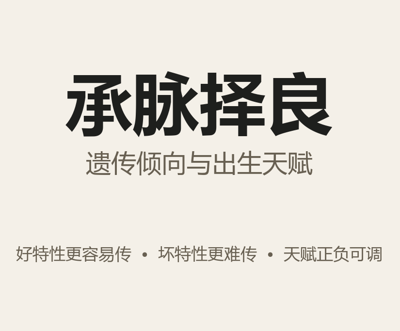 承脉择良：遗传倾向