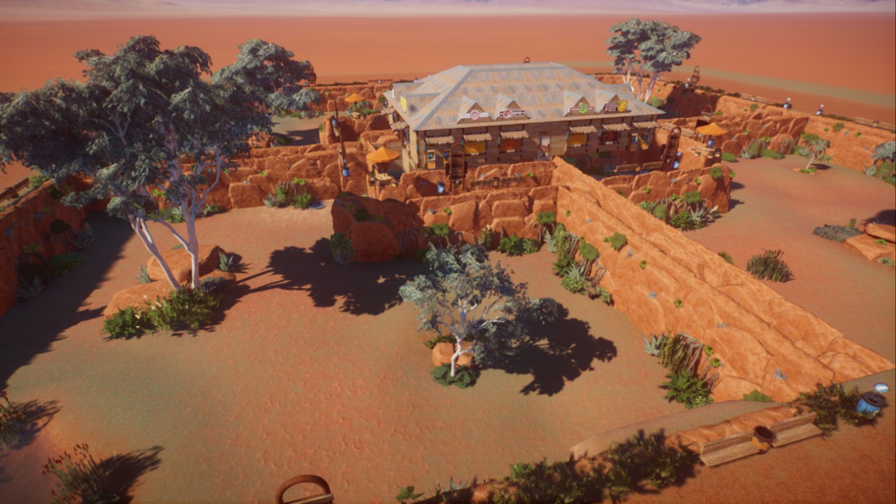 Australia 4 in 1 habitat, with food court and staff rooms