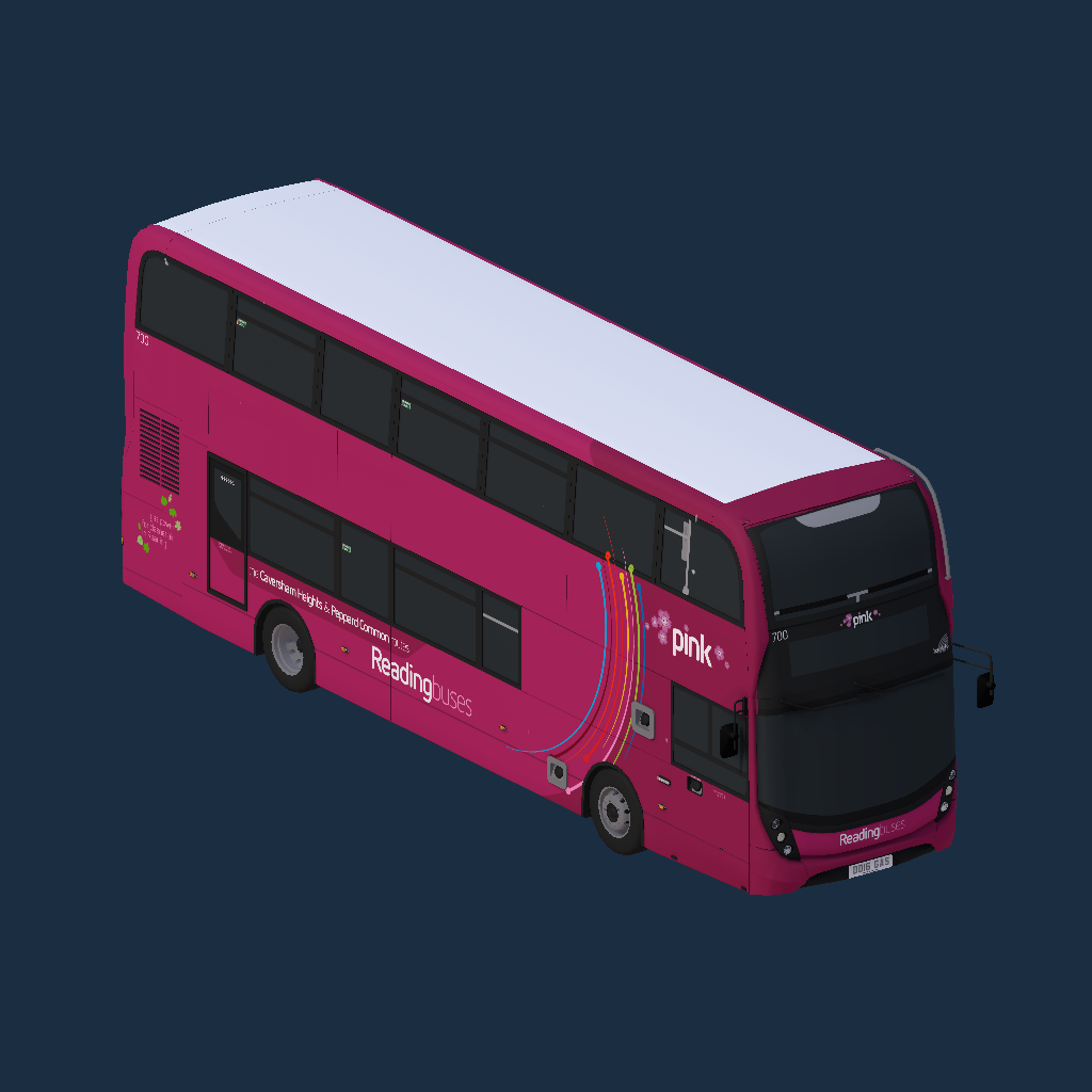 Reading Buses 700 DD16 GAS Pink 22 25 Livery