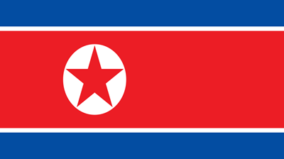 The flag of North Korea