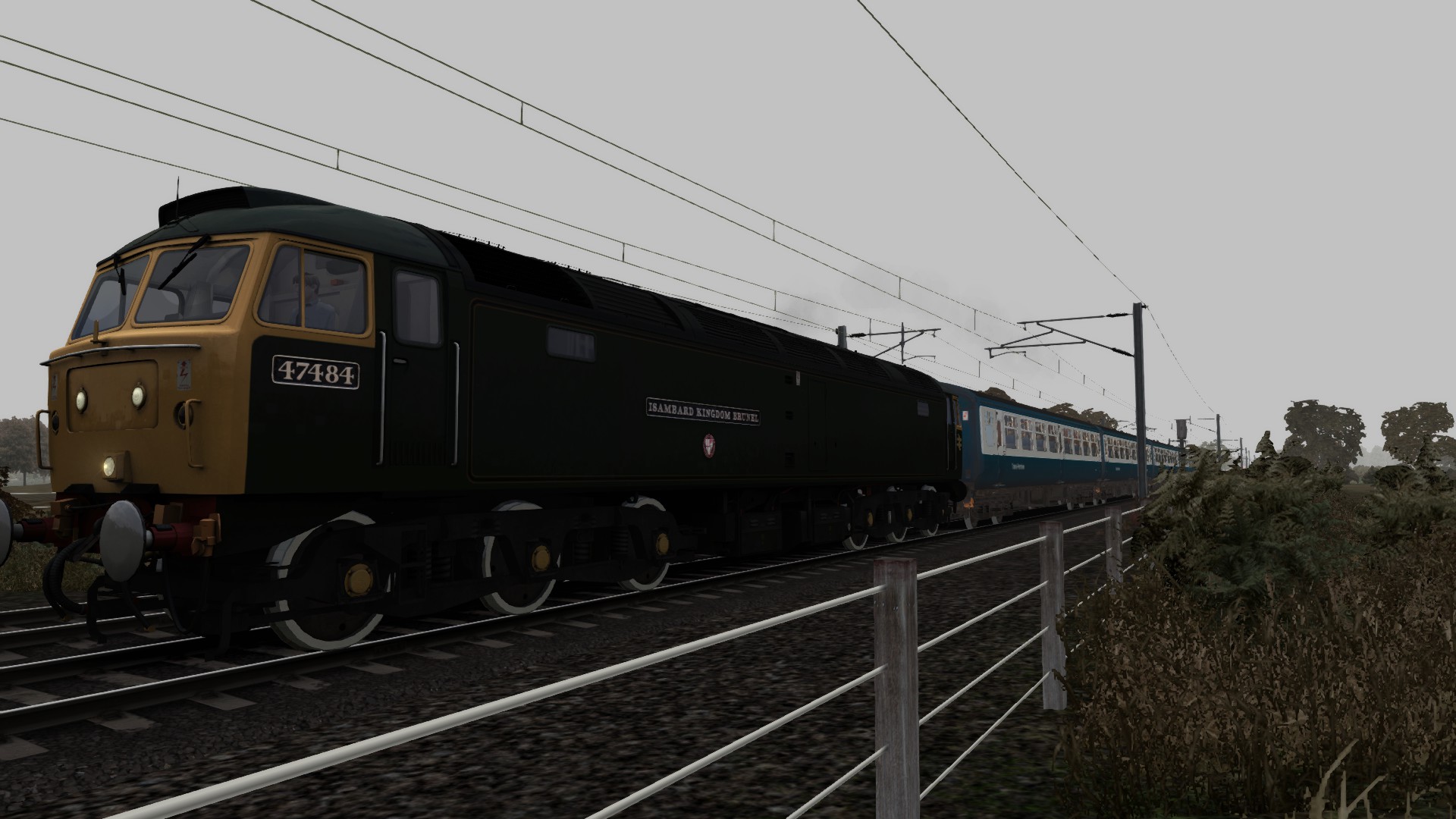 47484 Isambard Kingdom Brunel Class 47 Special with a 5 Car Passenger to Felixstowe Town